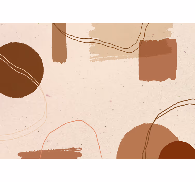 Tapisserie murale terracotta design abstrait - TenStickers
