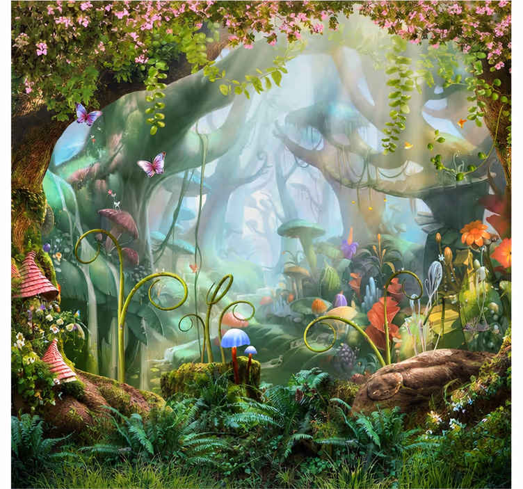 Papier peint forêt magique enchanté - TenStickers