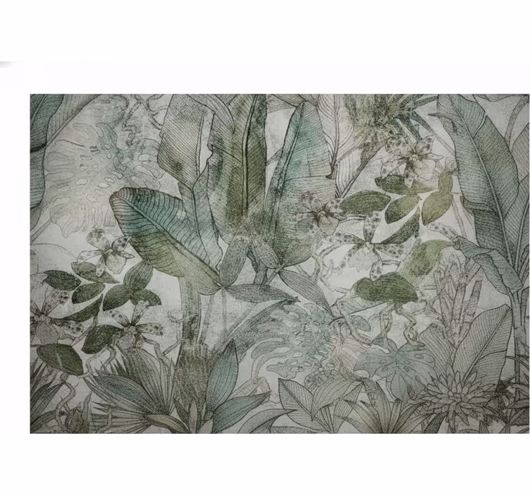 Papier peint nature jardin tropical vert - TenStickers