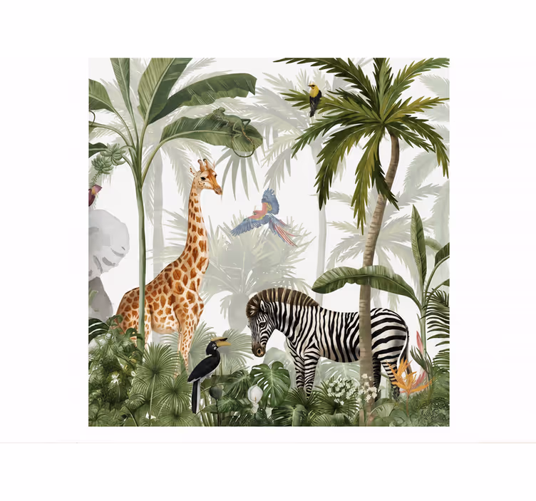 Papier peint nature animaux de la jungle - TenStickers