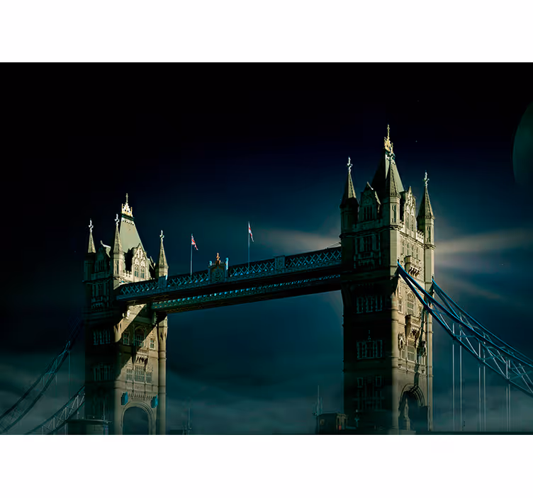 Tapisserie murale Londres pont de nuit - TenStickers