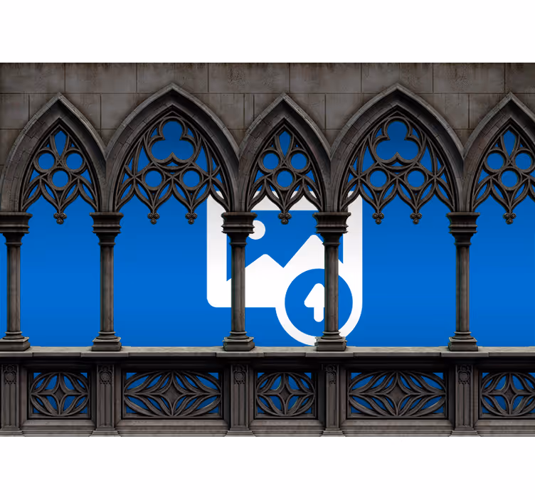 Papier peint 3d architecture gothique image personnalisable - TenStickers