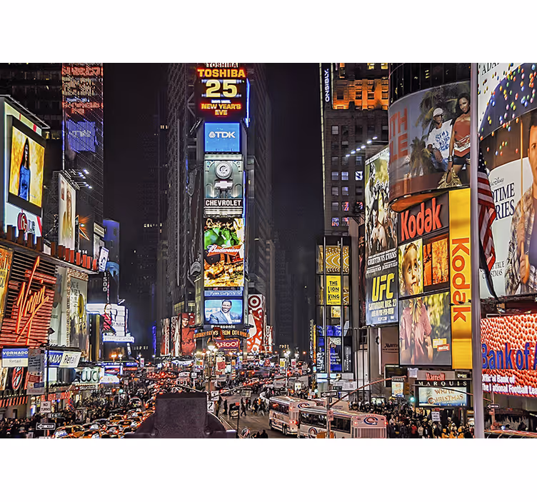 Tapisserie new york place times square vibrante - TenStickers