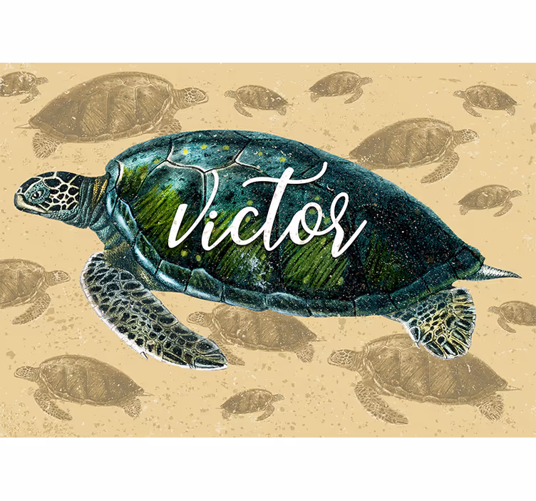 Tapisserie animaux aventure de la tortue de mer - TenStickers