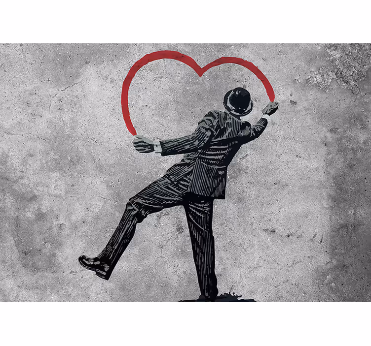 Papier peint salon Banksy et graffiti - TenStickers