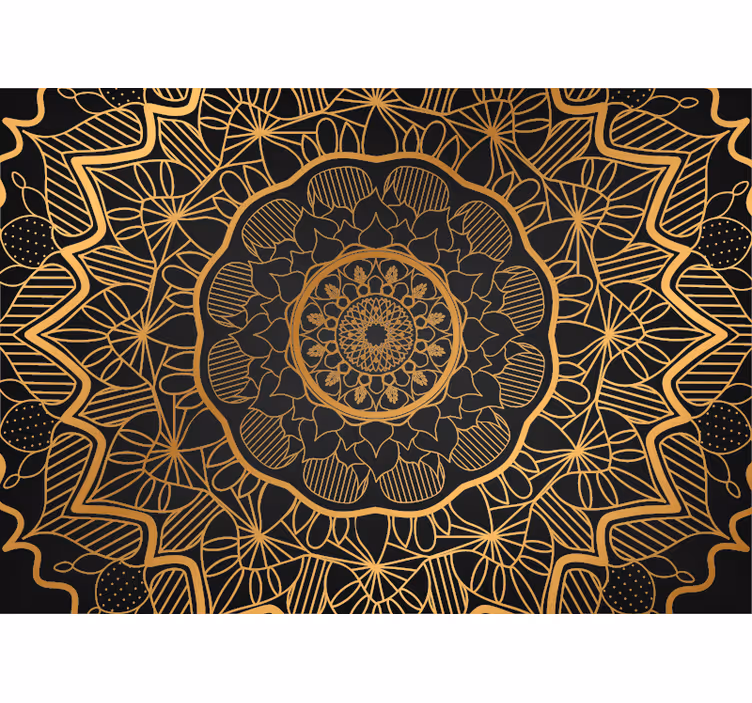 Papier peint zen Éblouissement d'or - TenStickers