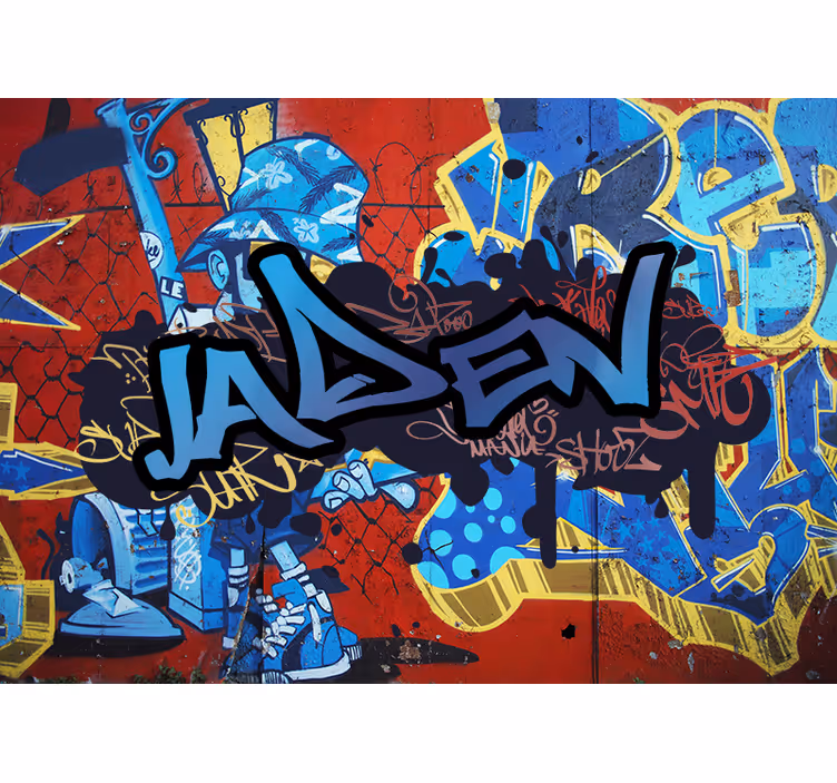 Papier peint chambre Nom personnalisé graffiti - TenStickers