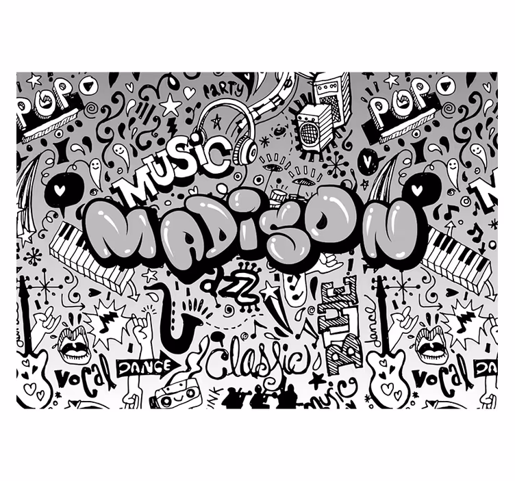 Tapisserie musique design sur le thème de la musique - TenStickers
