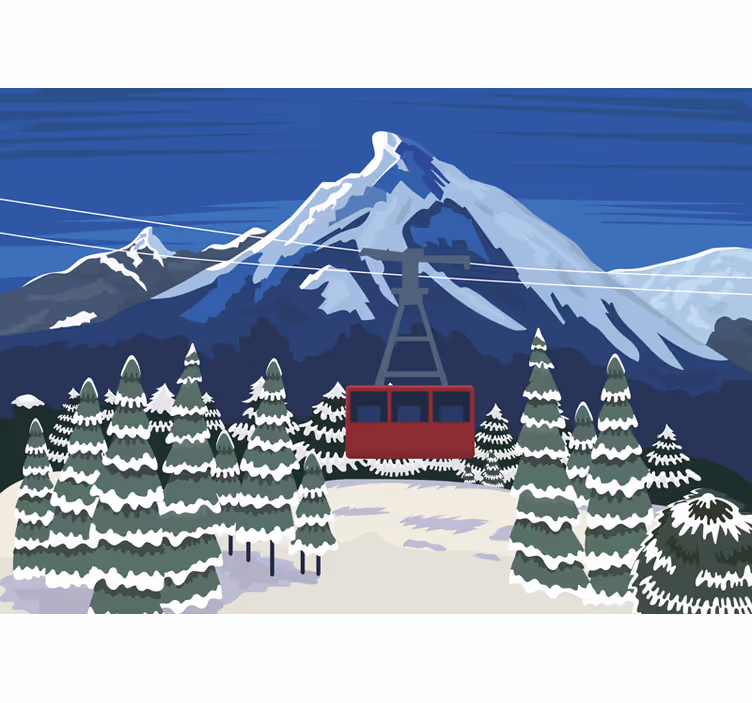 Papier peint paysage montagne Suisse paysage neige - TenStickers