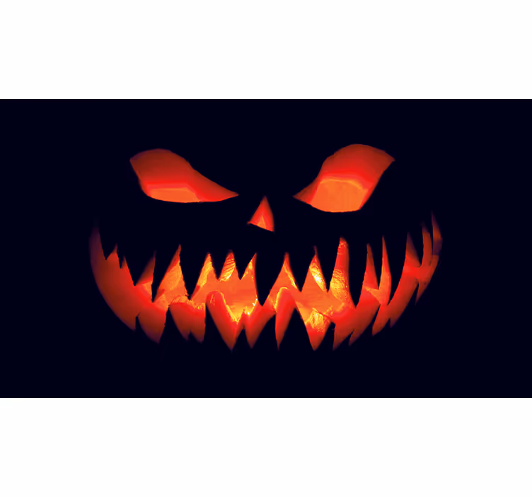 Tapisserie halloween visage de citrouille effrayant - TenStickers