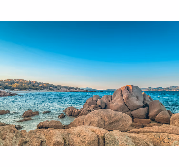 Tapisserie mer sérénité de la côte rocheuse - TenStickers