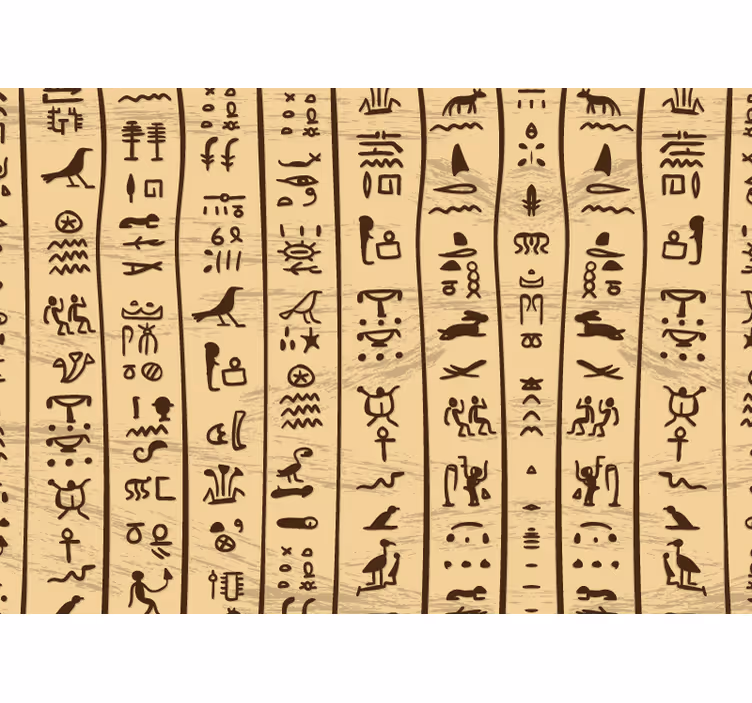 Tapisserie art motifs d'écritures anciennes - TenStickers