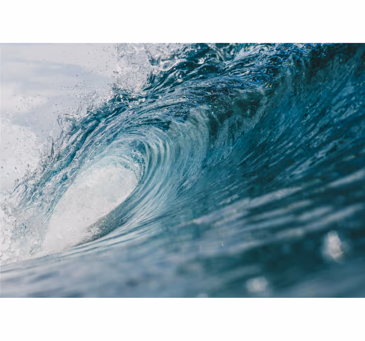 Tapisserie mer vague océanique dynamique - TenStickers