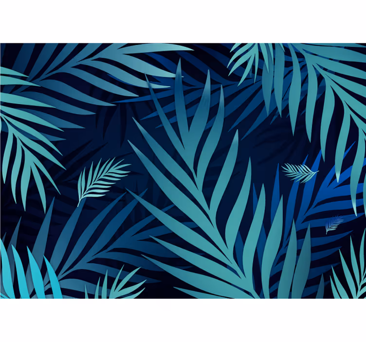Papier peint nature motif feuilles exotiques - TenStickers