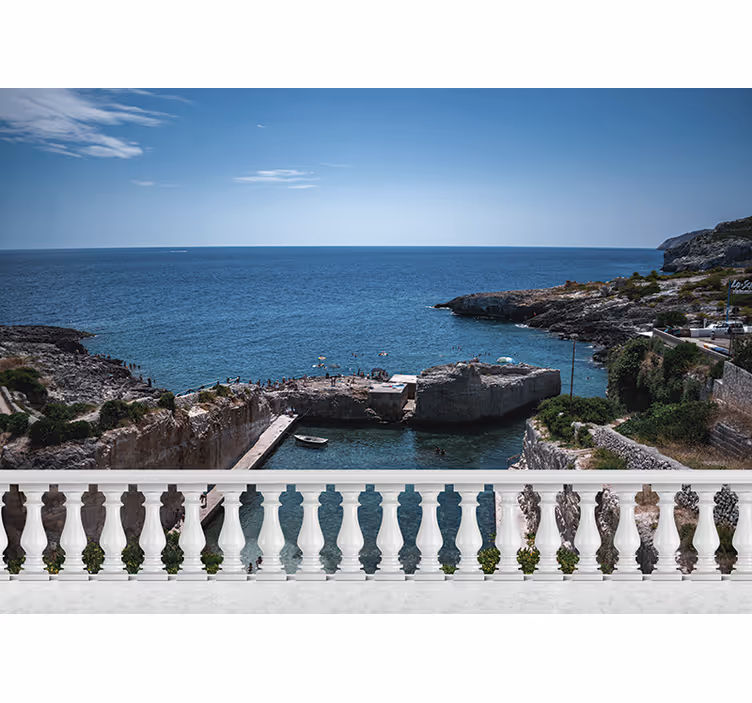 Tapisserie paysage tranquillité vue sur mer - TenStickers