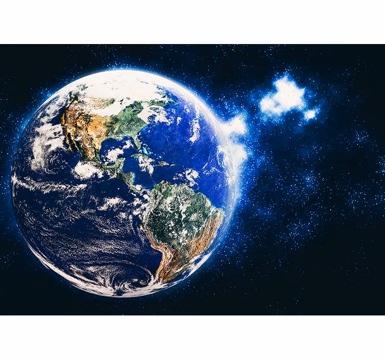 Tapisserie espace vue planétaire depuis l'orbite - TenStickers