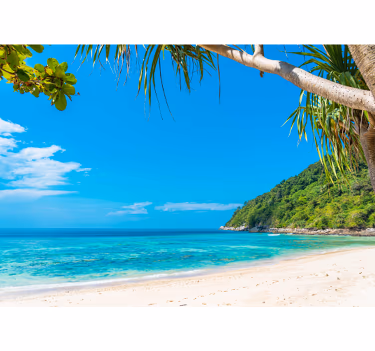Tapisserie mer paysage côtier tropical - TenStickers