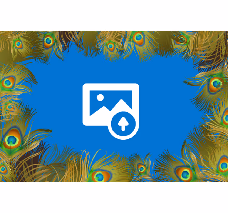 Tapisserie textures et motifs contour de plumes de paon - TenStickers