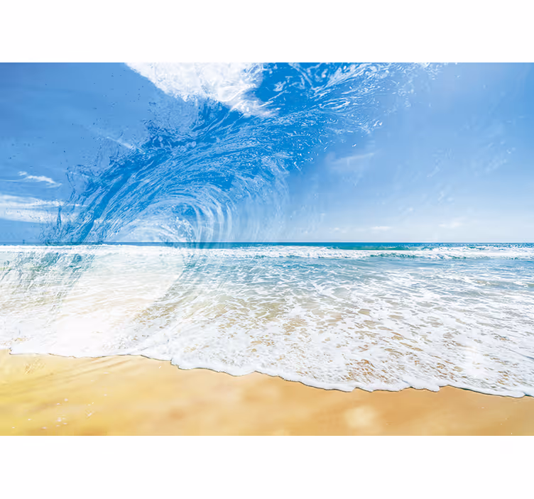 Tapisserie mer Éclaboussure de vague océanique - TenStickers