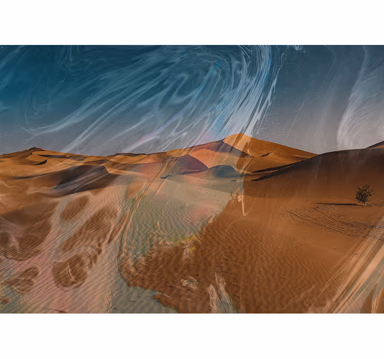 Tapisserie désert paysage de sables dorés - TenStickers