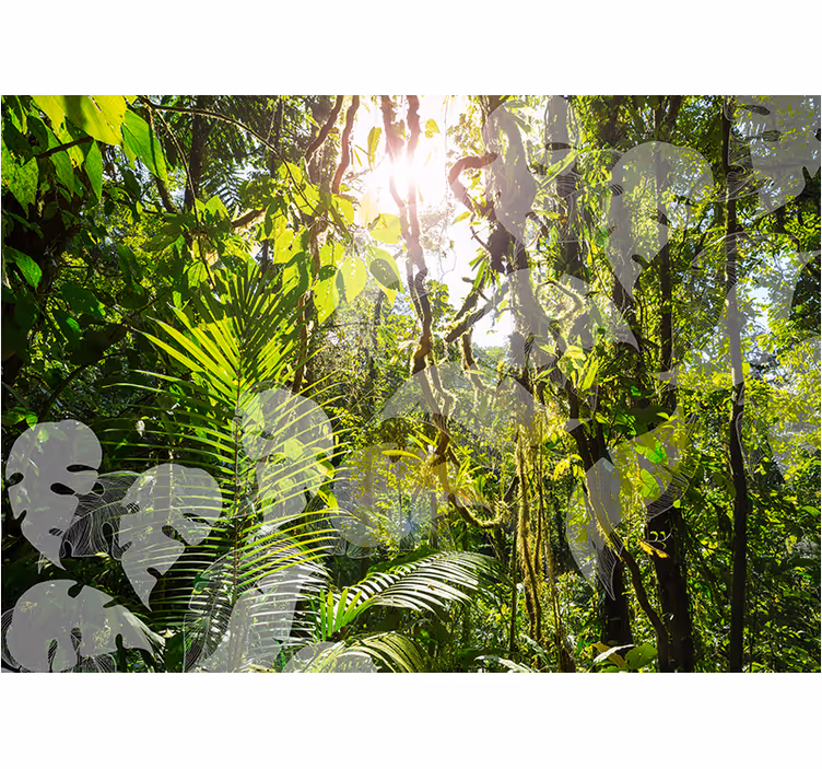 Tapisserie nature retraite de verdure luxuriante - TenStickers