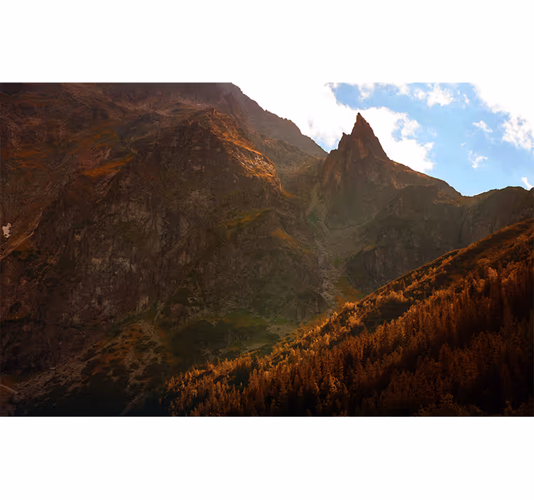 Tapisserie paysage sommets montagneux - TenStickers