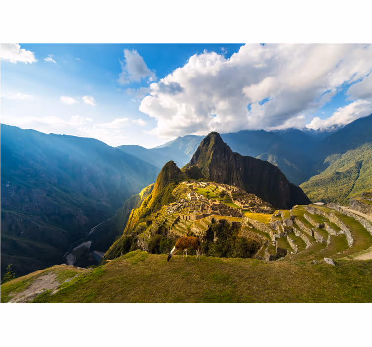 Tapisserie paysage machu picchu panorama - TenStickers