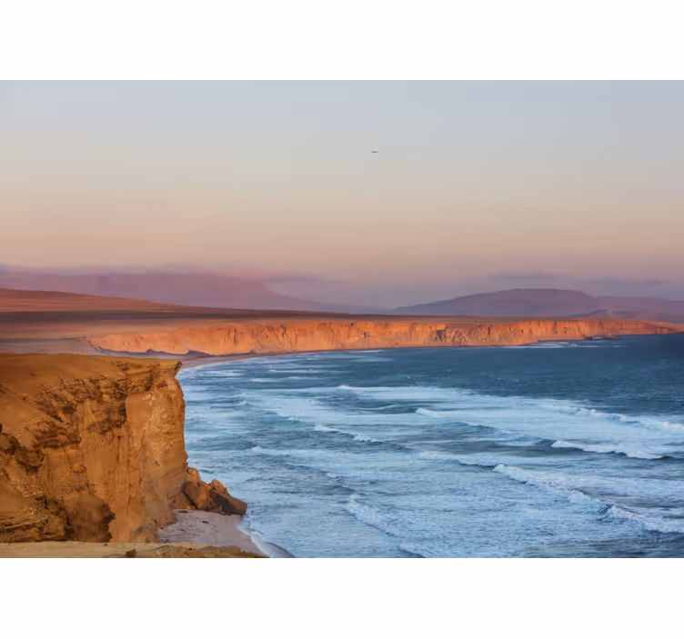 Tapisserie paysage vue sur falaise côtière - TenStickers