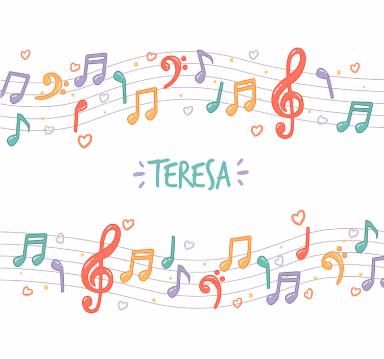 Tapisserie musique notes de melodie - TenStickers