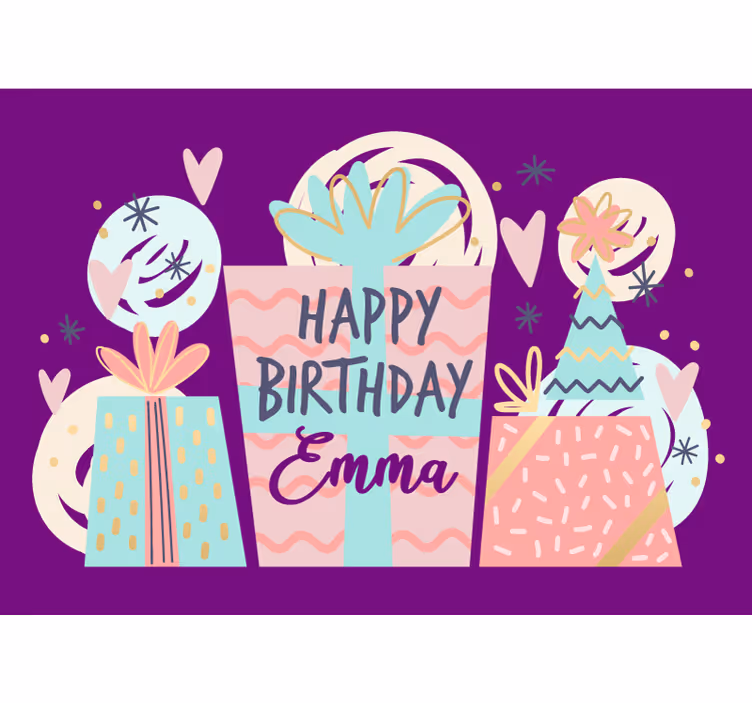 Tapisserie phrase cadeaux d'anniversaire célébration - TenStickers
