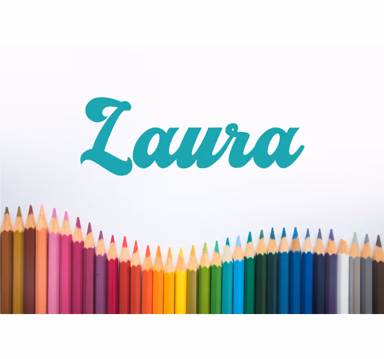 Tapisserie personnalisable nom en cursive - TenStickers