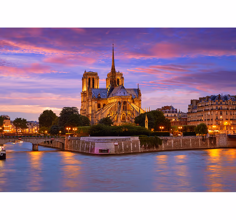 Tapisserie paris basilique notre-dame - TenStickers
