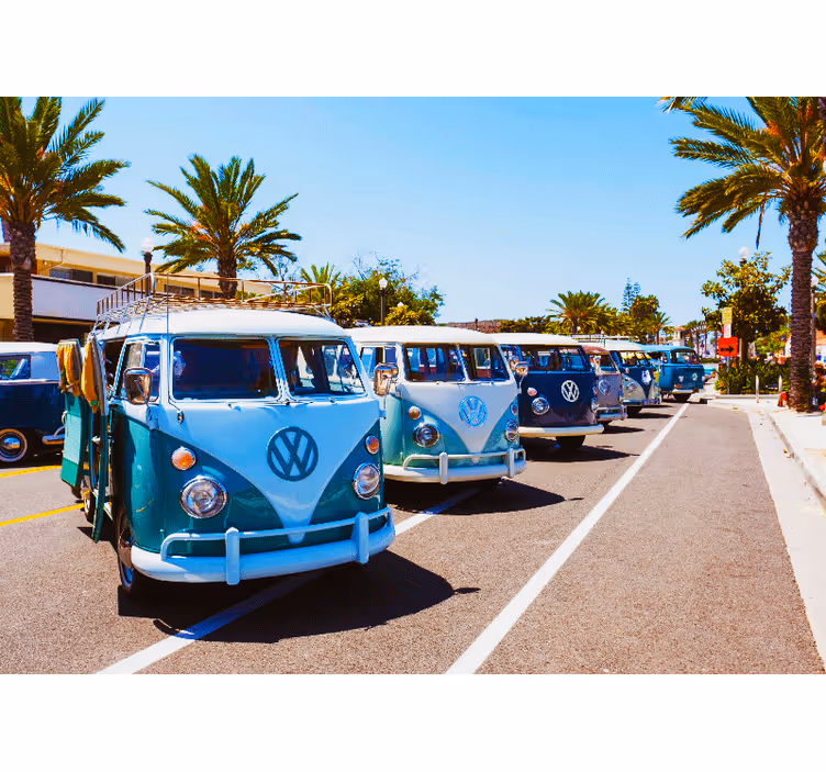 Tapisserie véhicule combi volkswagen classique - TenStickers