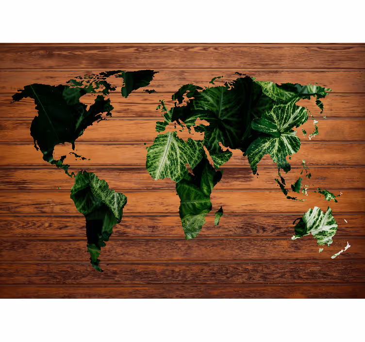 Tapisserie carte du monde Éléments de la carte du monde - TenStickers