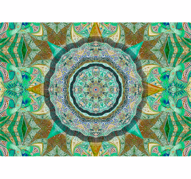 Tapisserie mandala arrangement complexe de mandalas - TenStickers