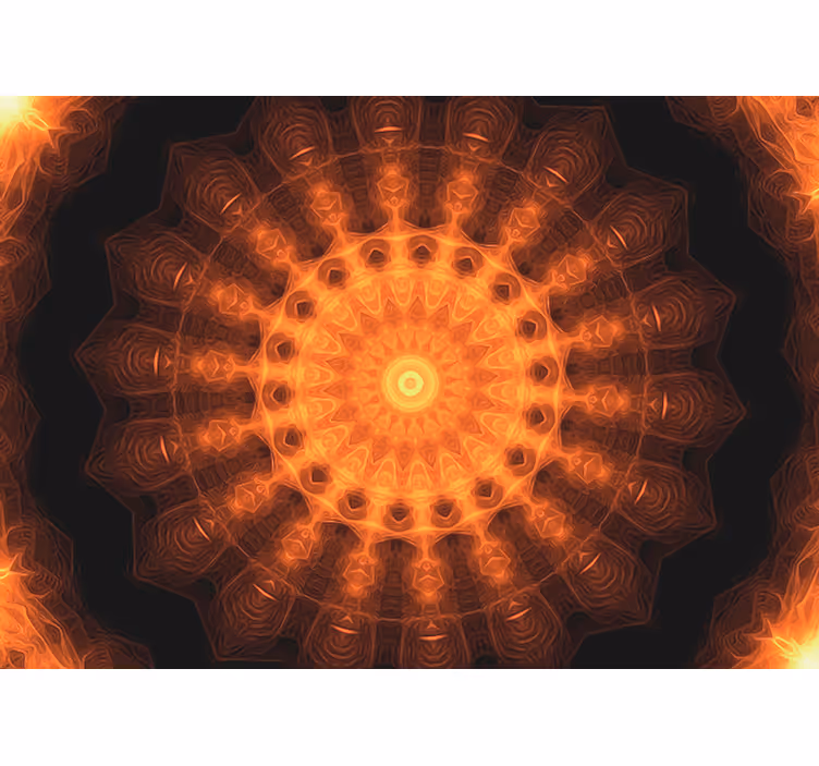 Tapisserie mandala motif circulaire rayonnant - TenStickers