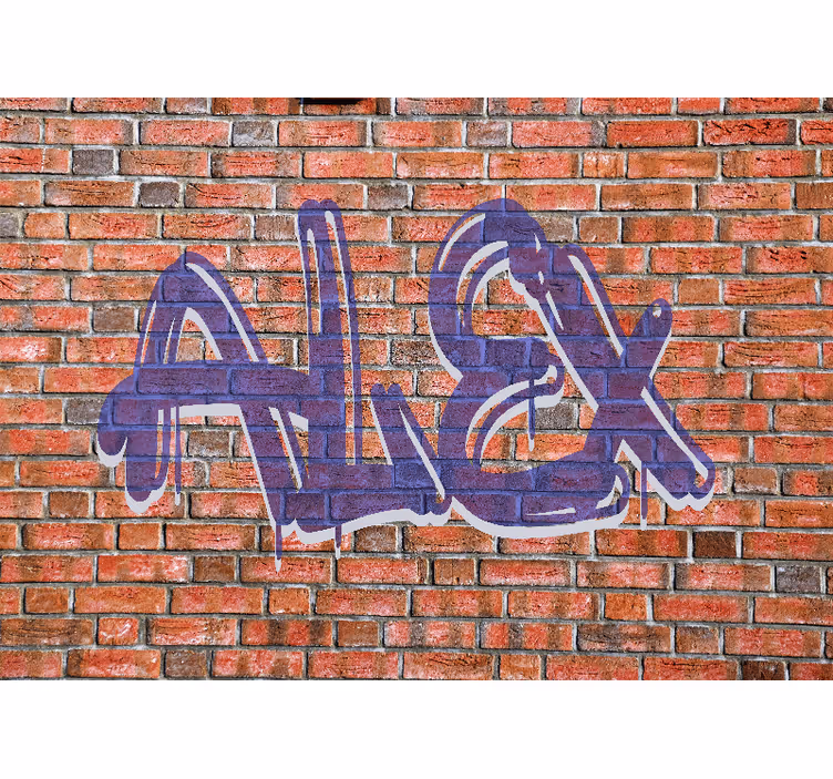 Tapisserie murale graffiti art de nom en graffiti - TenStickers