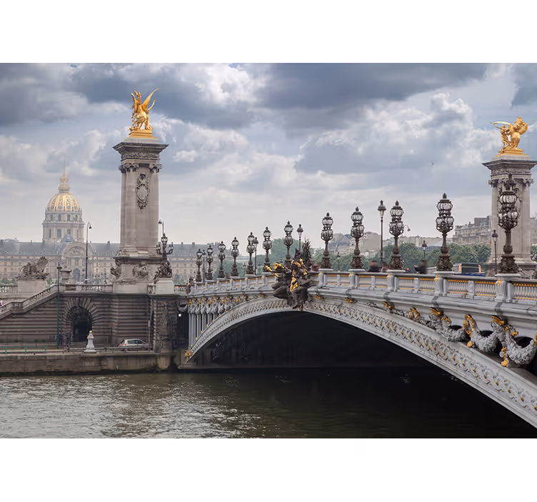 Tapisserie villes et pays vue du pont alexandre iii - TenStickers