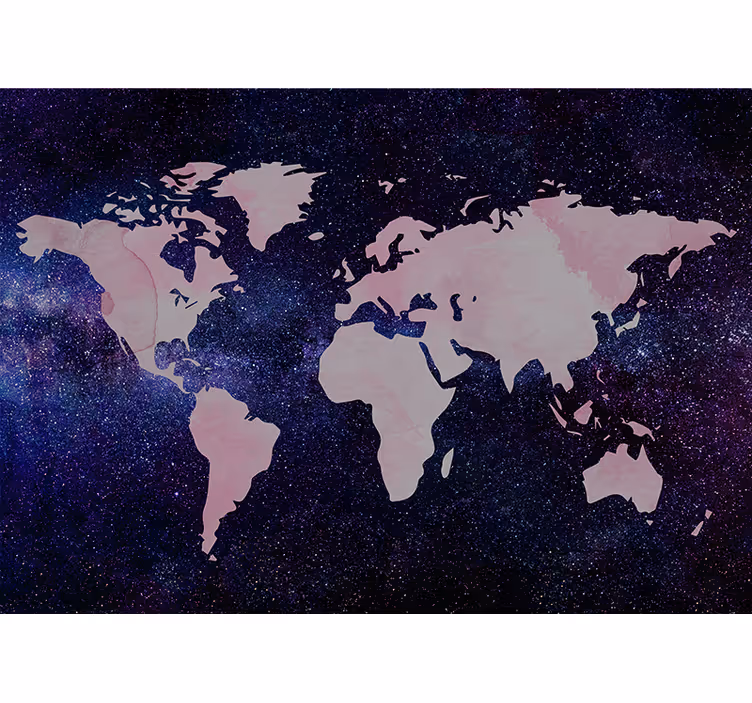 Tapisserie carte du monde carte du monde raffinée - TenStickers