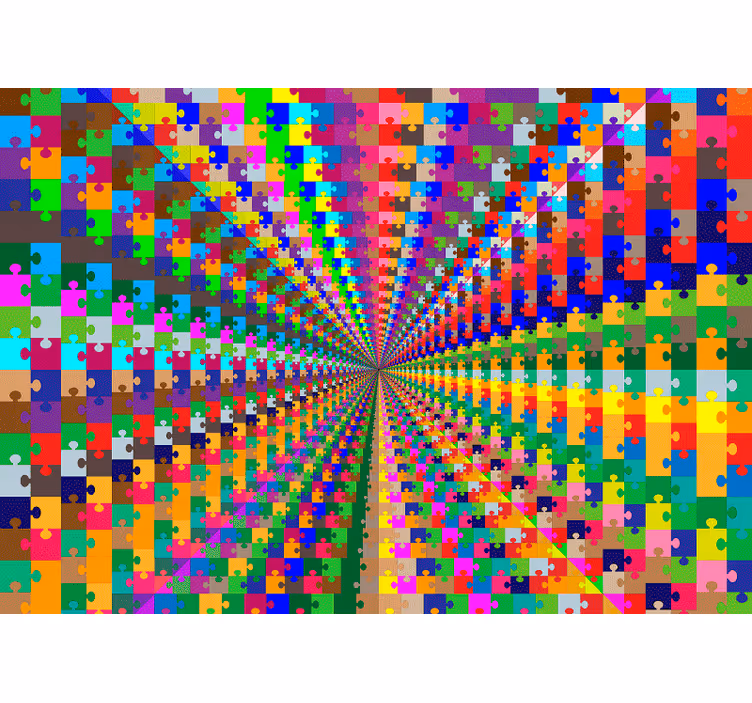 Tapisserie 3D puzzle explosion - TenStickers
