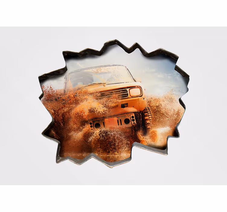 Tapisserie véhicule tout-terrain rouillé - TenStickers