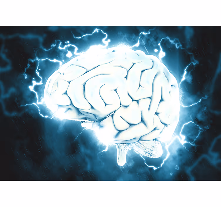 Tapisserie art concept de cerveau électrique - TenStickers
