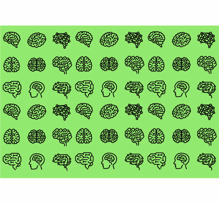 Tapisserie art conception des modèles cérébraux - TenStickers