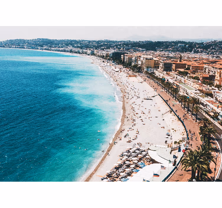 Tapisserie villes et pays plage paradisiaque française - TenStickers