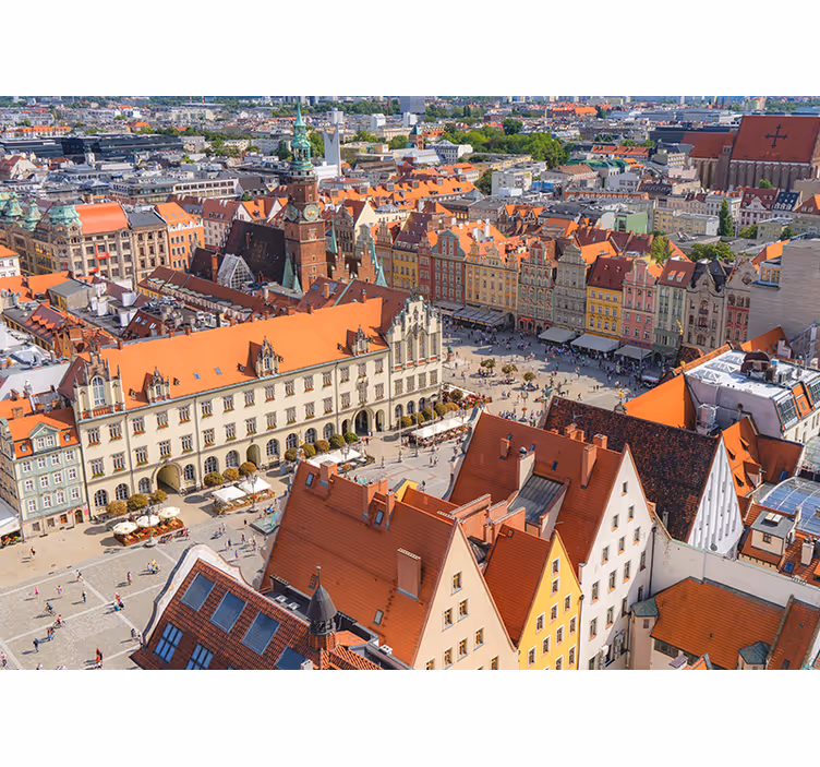 Tapisserie villes et pays vue historique du paysage urbain - TenStickers
