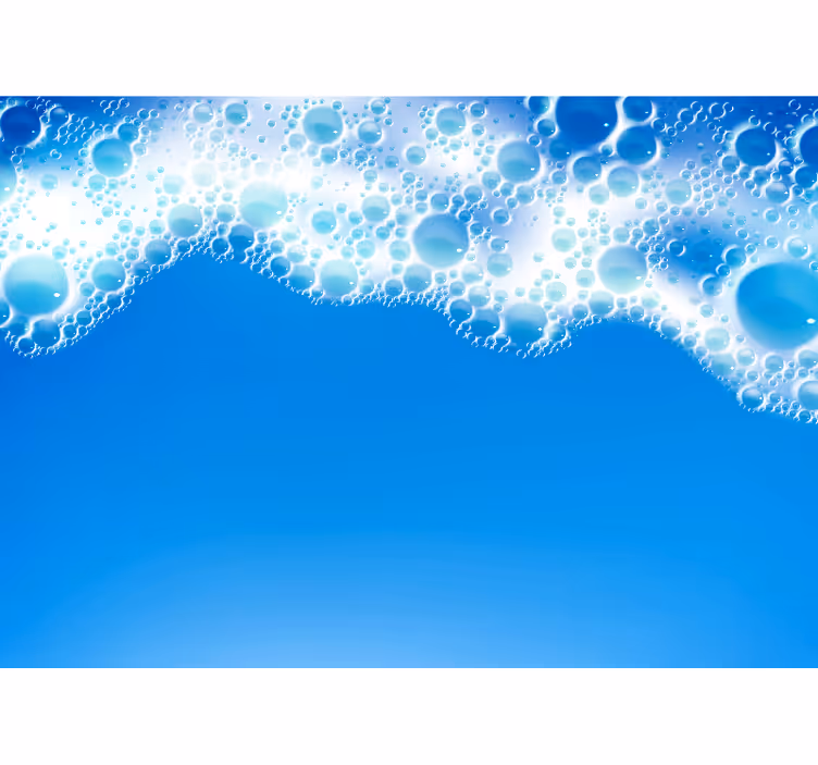 Tapisserie nature design vague bulle - TenStickers