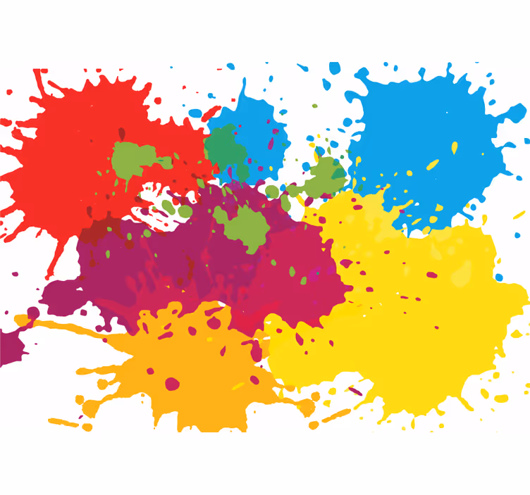 Tapisserie murale graffiti motifs éclaboussures colorées - TenStickers