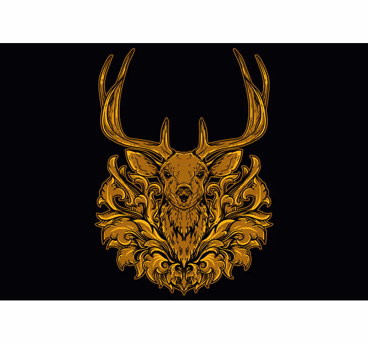 Tapisserie animaux portrait de cerf majestueux - TenStickers