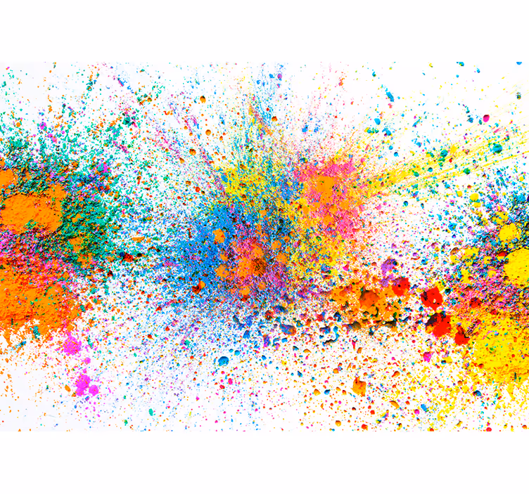 Tapisserie abstraite explosion de couleurs vibrantes - TenStickers