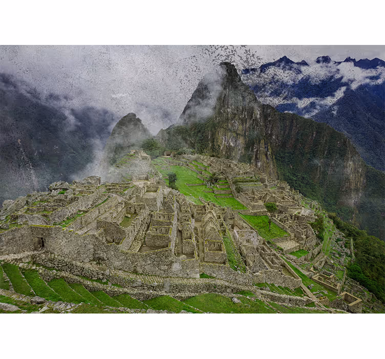 Tapisserie villes et pays machu picchu ruines - TenStickers